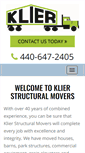 Mobile Screenshot of klierstructuralmovers.com